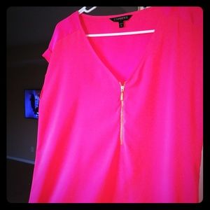 Hot pink blouse, express